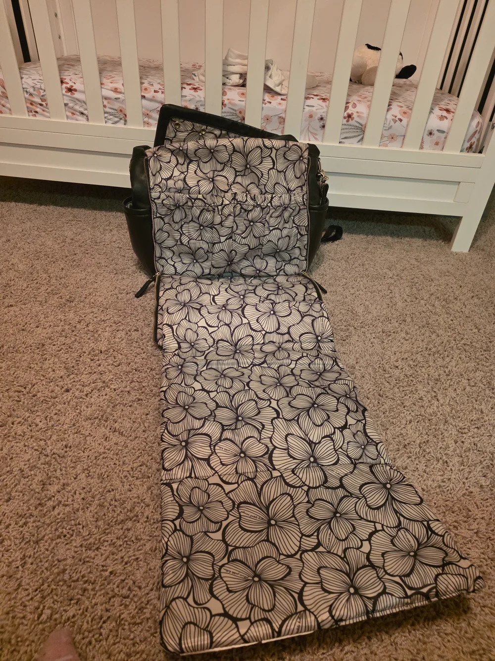 Petunia Pickle Bottom Black Convertible Messenger Diaper Bag